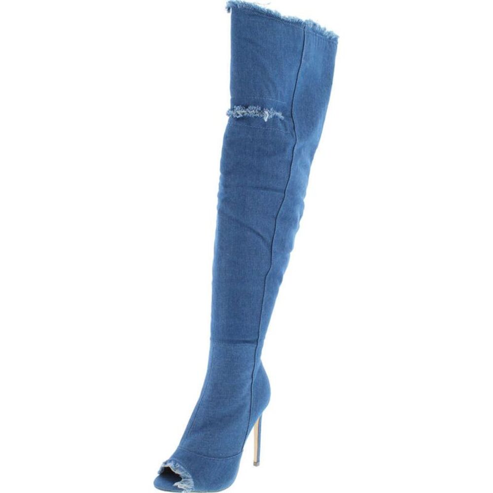 Liliana LLBarbara-13 Dk Blue Dark Blue Womens boots 8.5 NEW